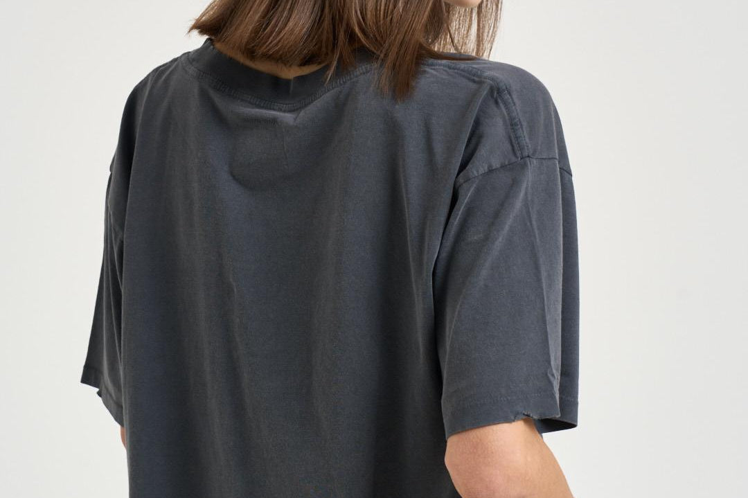 T-shirt donna cropped Johnny antracite 11739 WBL1WASHEDBLACK ANINE BING 