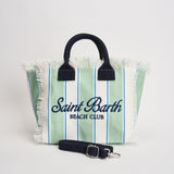 Borsa donna colette a righe verde e bianca COLETTE 00937L MC2 SAINT BARTH 