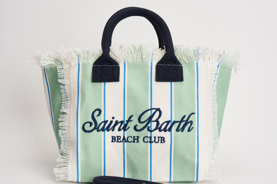Borsa donna colette a righe verde e bianca COLETTE 00937L MC2 SAINT BARTH 