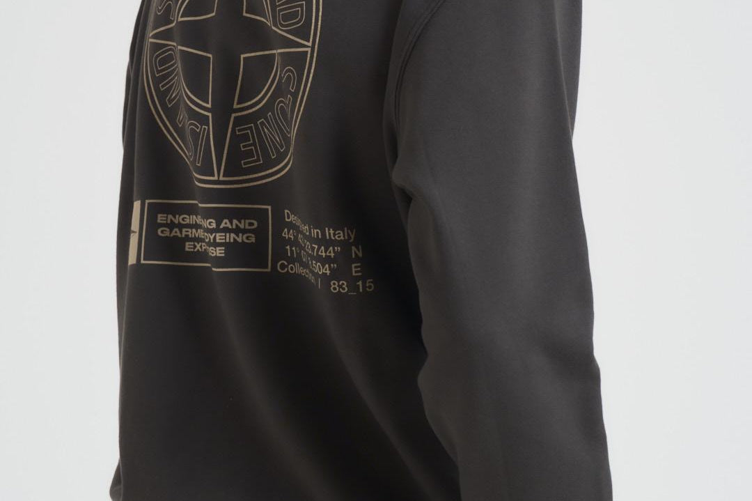 Felpa uomo girocollo oversize grigia 6100018 S0195V0062 STONE ISLAND 