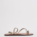 Sandali donna infradito oro intrecciato Q4.4Y0 PLATINUM MANEBI' 