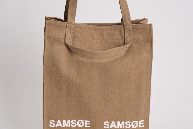 Borsa shopper donna in tessuto beige U25100003 WASHEDOTTER SAMSØE SAMSØE 