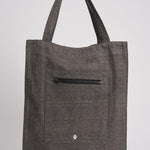 Borsa shopper donna in tessuto grigia U25300006 WASHEDBLACK SAMSØE SAMSØE 