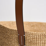 Borsa donna in rafia ecru V8.8DZ NATURAL MANEBI' 