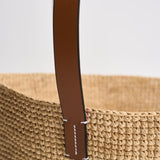 Borsa donna in rafia ecru V8.8DZ NATURAL MANEBI' 