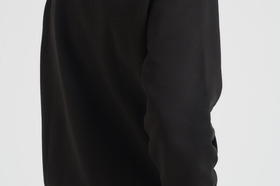Felpa uomo con cappuccio in pile nera SH9626 031 LACOSTE 