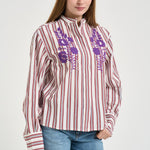 Camicia donna a righe multicolor MIRADI MULTI ANTIK BATIK 