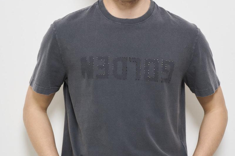 T-shirt uomo girocollo grigio GMP01220 P00067160318 GOLDEN GOOSE 