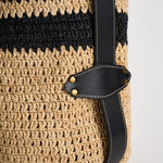 Borsa donna Bayia in rafia beige e nera PP0017FB D1X06MBKNL ISABEL MARANT 