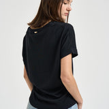 T-shirt donna girocollo nera JG000312D 520569300 HERNO 