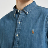 Camicia uomo in denim scuro 710548539 001 RALPH LAUREN 