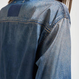 Camicia donna in denim blu slavato GWP02525 P00240650100 GOLDEN GOOSE 