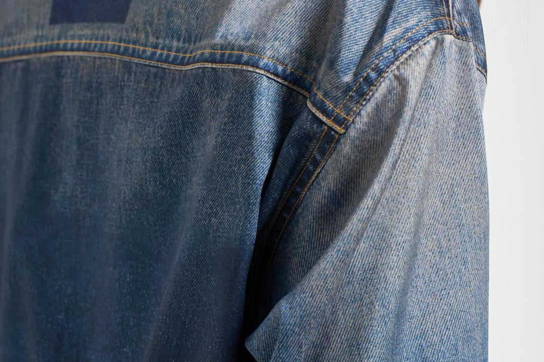 Camicia donna in denim blu slavato GWP02525 P00240650100 GOLDEN GOOSE 