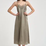 Abito donna lungo verde oliva BAILAR OLIVEGREEN IRO 