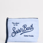 Pochette donna Aline a righe celeste e blu ALINESUCKER 00361L MC2 SAINT BARTH 