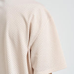 T-shirt uomo in tessuto traforato panna 1001449 EGGNOGWHITE LES DEUX 