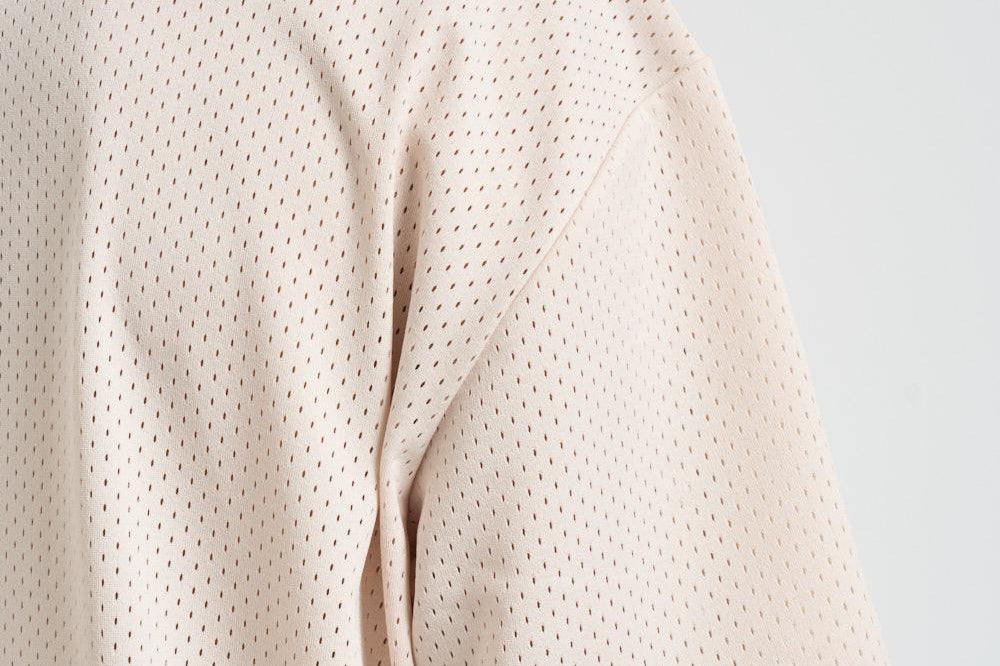 T-shirt uomo in tessuto traforato panna 1001449 EGGNOGWHITE LES DEUX 