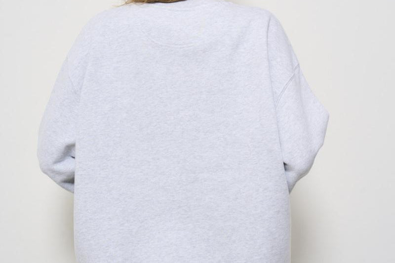 Felpa donna grigia con logo nero 5205 GREY ANINE BING 
