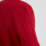 Maglia uomo a trecce rossa 710876762 006 RALPH LAUREN 