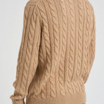 Maglia uomo a treccia cammello 710775885 014 RALPH LAUREN 