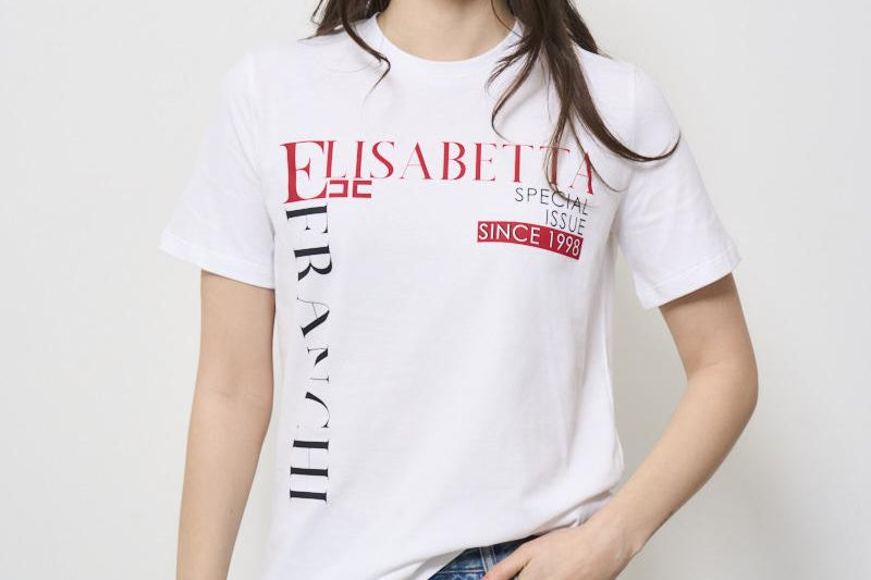 T-shirt donna bianca MA036 270 ELISABETTA FRANCHI 