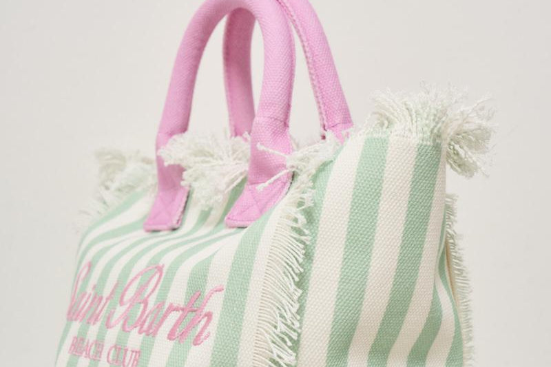 Borsa donna Colette a righe verde COLETTE 03756H MC2 SAINT BARTH 