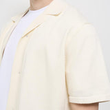 Camicia uomo in cotone panna LDM310155 215215IVORY LES DEUX 