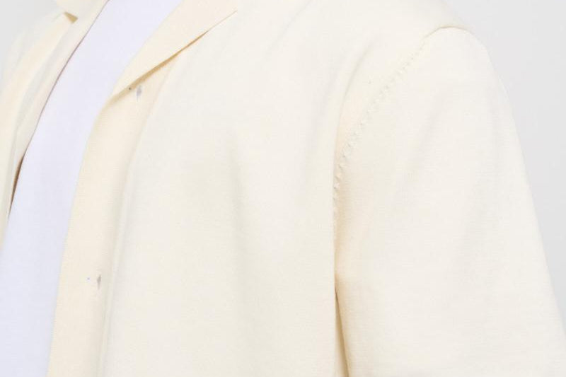 Camicia uomo in cotone panna LDM310155 215215IVORY LES DEUX 