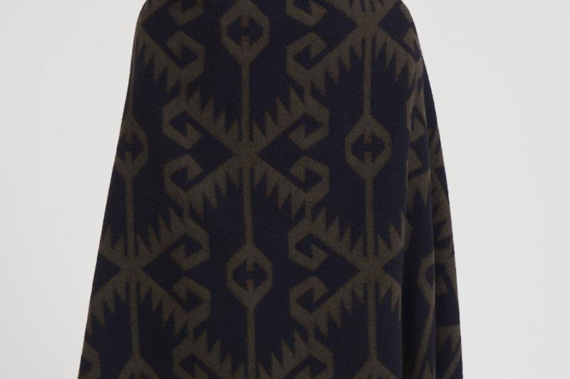 Mantella donna con pelliccia blu STOLA 4211428 BAZAR DELUXE 