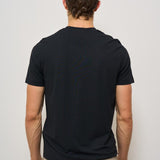 T-shirt uomo girocollo nera AU1330C 1002 ALPHA STUDIO 