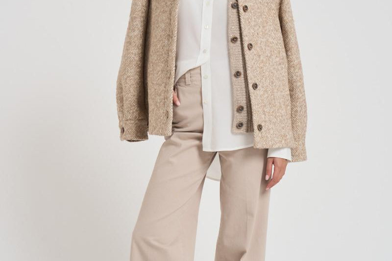 Giacca in lana alpaca bouclé A21026 947 PESERICO 