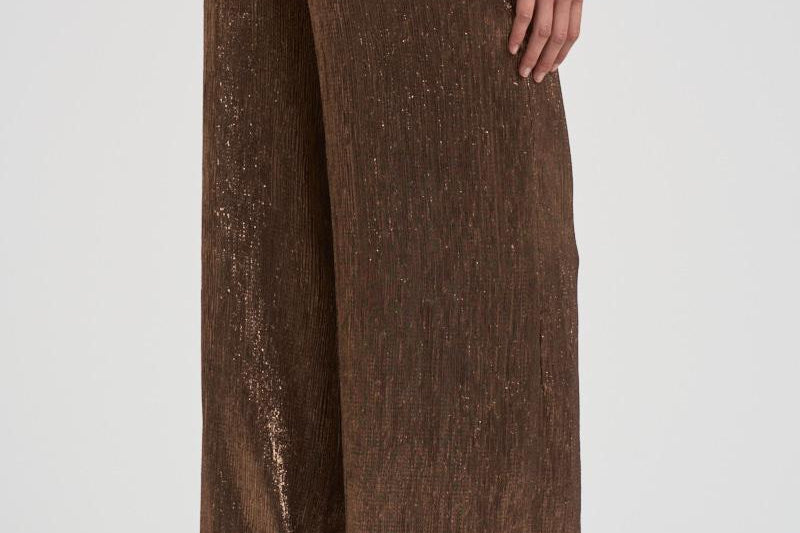 Pantalone donna effetto lamé 14106 1510POUDRE FORTE FORTE 