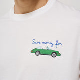 T-shirt uomo girocollo bianca con stampa SAVEFORCAR 01NEB MC2 SAINT BARTH 