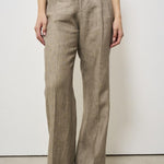 Pantalone donna tortora con pinces SIMONA LM104BROWN BERWICH 