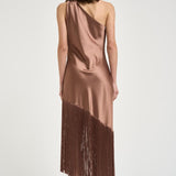 Abito donna monospalla bronzo 106352A33D KIWIL50 PINKO 