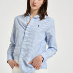 Camicia donna a righe celeste 211971514 503 RALPH LAUREN 