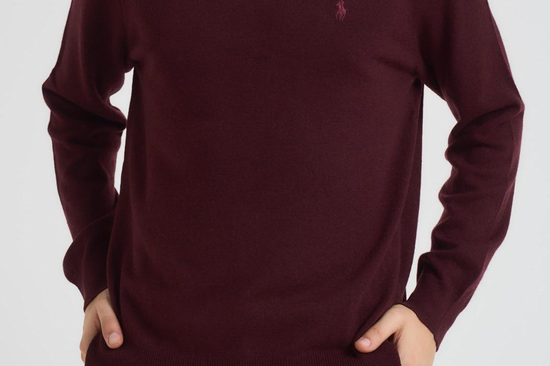 Maglia uomo girocollo bordeaux 710974148 008 RALPH LAUREN 