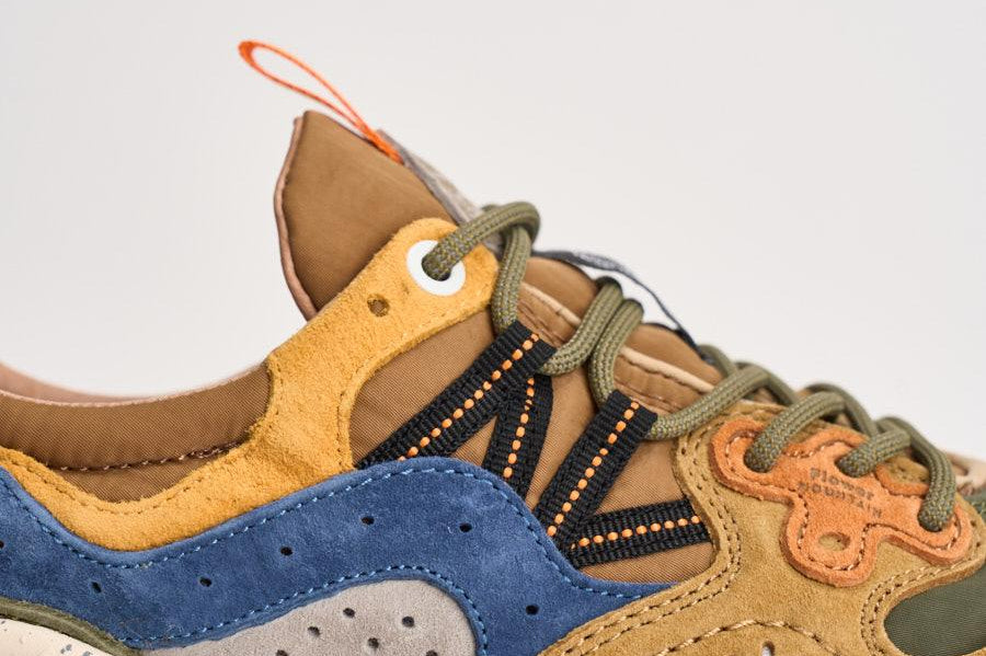 Sneakers uomo Yamano 3 Suede multicolor YAMANO3M 1G50KAKI FLOWER MOUNTAIN 