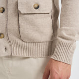 Cardigan uomo sabbia 2100 5602937 KANGRA 