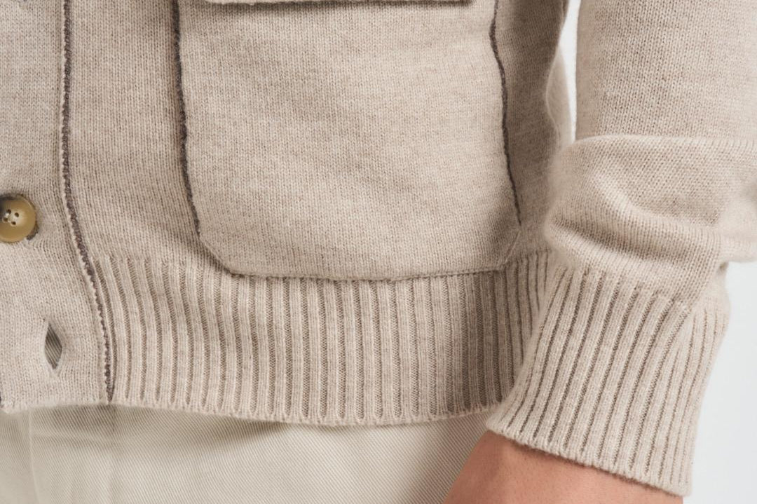 Cardigan uomo sabbia 2100 5602937 KANGRA 