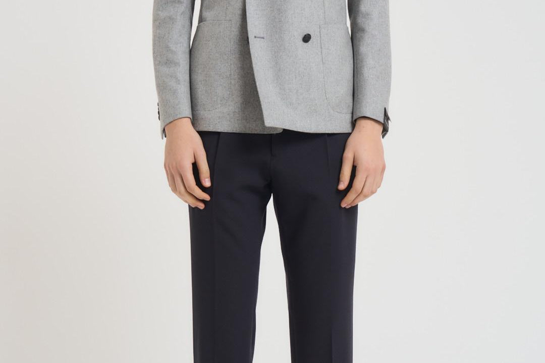 Giacca uomo doppiopetto in lana grigia 1SMC20K 070039P3041 TAGLIATORE 