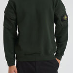 Felpa uomo Brushed Organic Cotton verde 6100008 S0A20V005E STONE ISLAND 