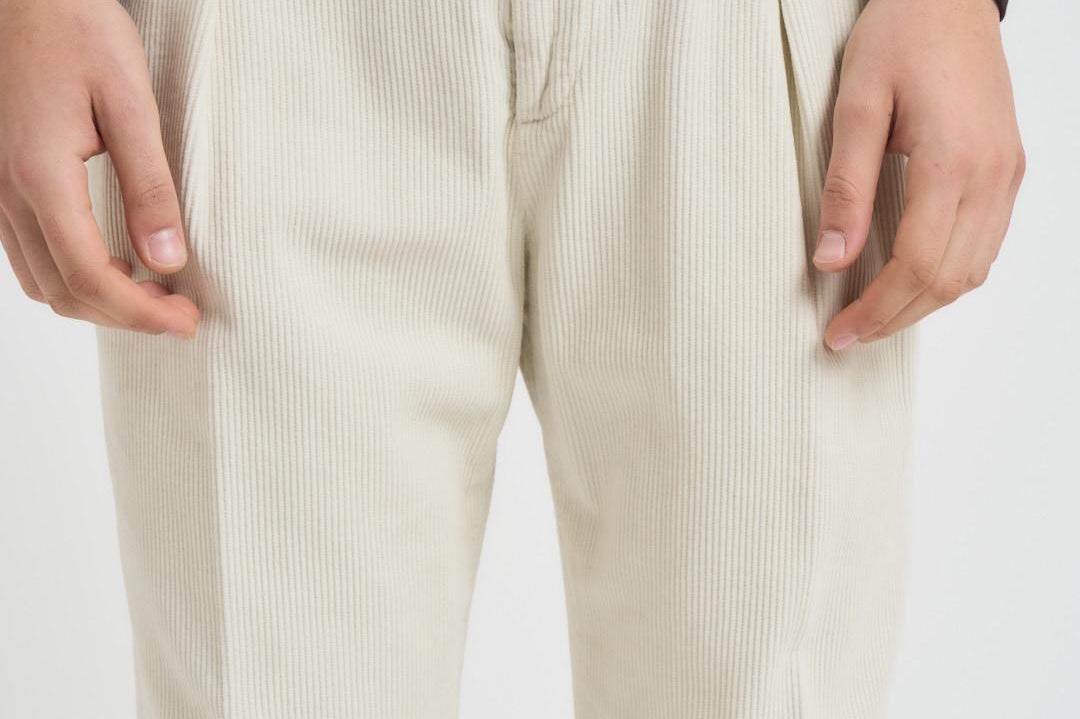 Pantalone uomo a costine sabbia BELLOD 40045130 BRIGLIA 