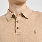 Polo uomo in maglia beige 710980682 500 RALPH LAUREN 