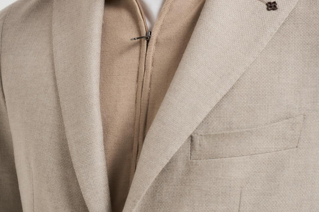 Giacca uomo monopetto in lana beige 1SMC22K C90041A1128 TAGLIATORE 