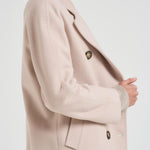 Cappotto lungo donna doppiopetto panna MYRNA DEBORA9220 ACCADEMIE TESSILI 