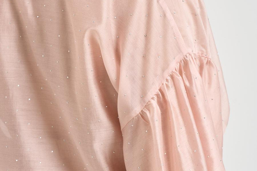 Camicia donna con strass rosa 16147 PINK ACTUALEE 