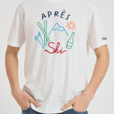 T-shirt uomo girocollo panna con ricamo ARNOTTWM APR10EMB MC2 SAINT BARTH 