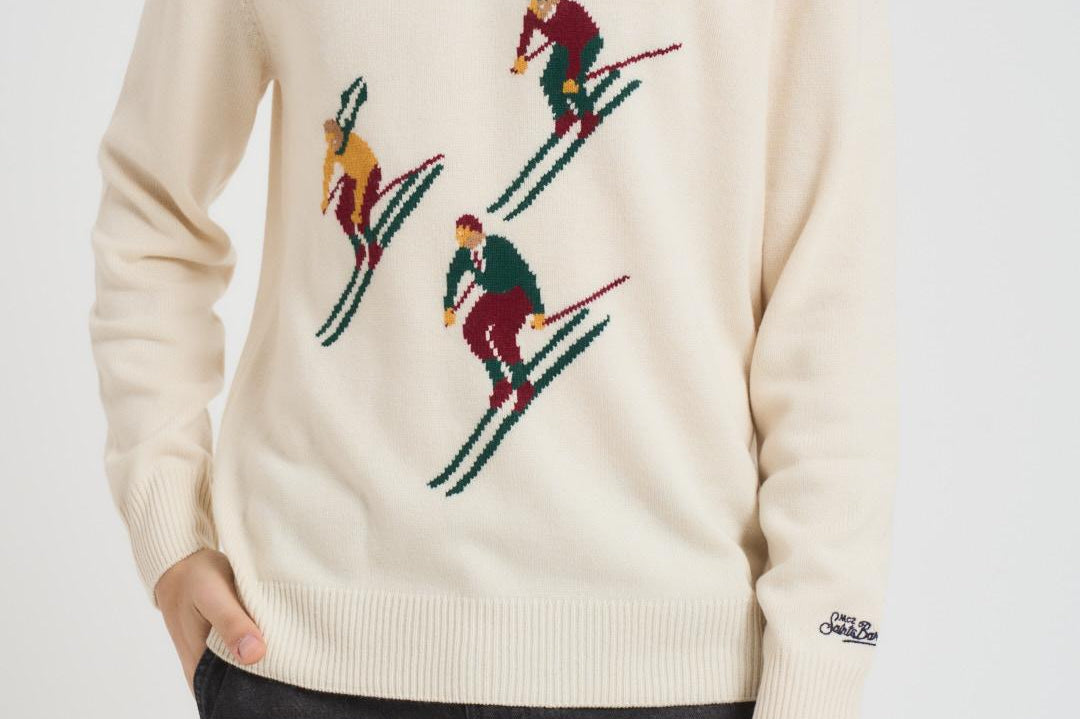 Maglia uomo girocollo panna HERONC STMORITZSKI10 MC2 SAINT BARTH 