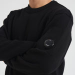 Felpa uomo girocollo in misto lana nera KN707A 110149A999 CP COMPANY 